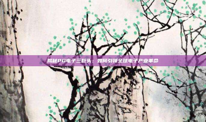 揭秘PG电子三巨头:如何引领全球电子产业革命