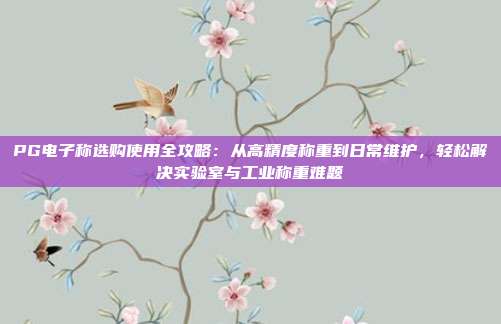 PG电子称选购使用全攻略：从高精度称重到日常维护，轻松解决实验室与工业称重难题