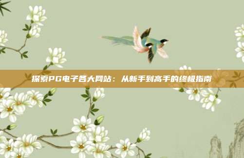 探索PG电子各大网站:从新手到高手的终极指南