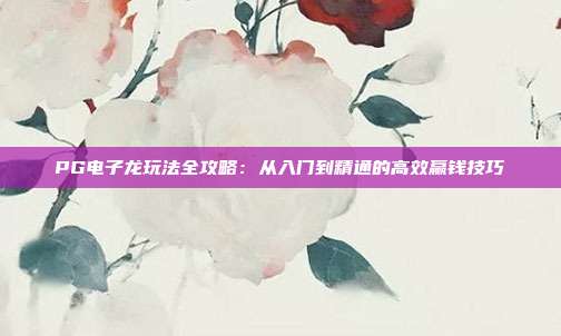 PG电子龙玩法全攻略:从入门到精通的高效赢钱技巧