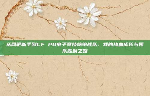 从网吧新手到CF PG电子竞技榜单战队：我的热血成长与团队胜利之路