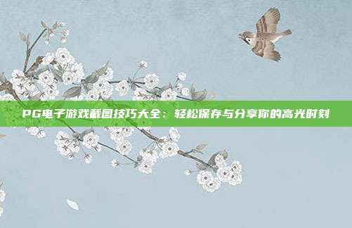 PG电子游戏截图技巧大全：轻松保存与分享你的高光时刻