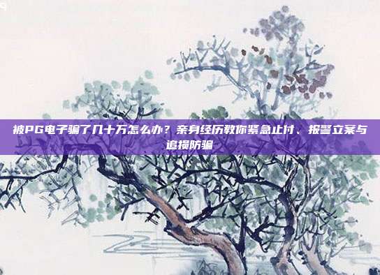 被PG电子骗了几十万怎么办？亲身经历教你紧急止付、报警立案与追损防骗