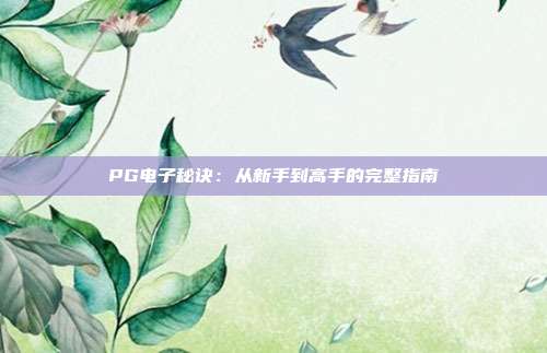 PG电子秘诀:从新手到高手的完整指南